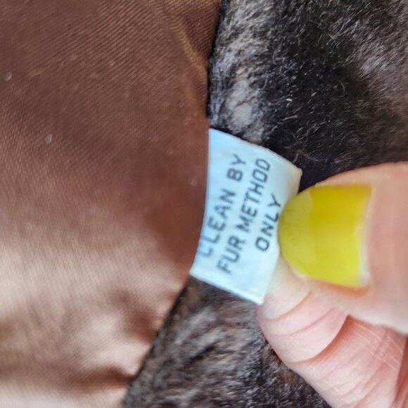 Vintage Mar Del Chocolate Brown Faux Fur Coat Glam Sexy Old Money Winter Pretty - Picture 9 of 15